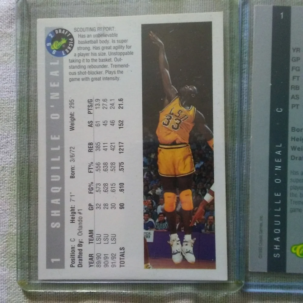 Shaq Classic Rookie 2 Card Lot